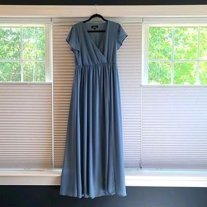 Lulus wedding guest or bridesmaid dress dusty blue